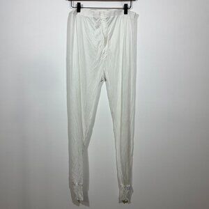 Thermasilk by Terramar Mens White Silk Base Layer Bottoms sz Large Outdoors